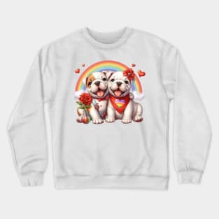 Valentine Bulldog Couple Crewneck Sweatshirt